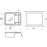 Кухонная мойка GRANULA GR-6501 арктик (белый) 6501 APKTIK