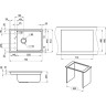 Кухонная мойка GRANULA KS-7305, алюминиум 7305 ALYUMIHIYM